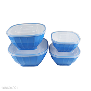 Factory supply plastic mixing bowls salad <em>bowl</em> set with lids