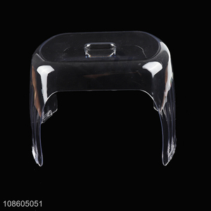 Wholesale small transparent plastic stool multipurpose non-slip footstool