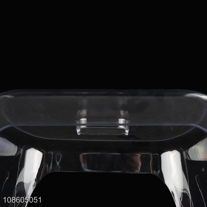 Wholesale small transparent plastic stool multipurpose non-slip footstool