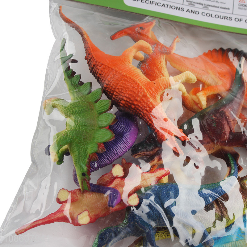 Factory wholesale 12pcs 4 inch solid pvc dinosaur model toys