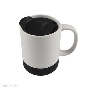 Wholesale custom logo <em>ceramic</em> mug porcelain coffee <em>cup</em> with lid