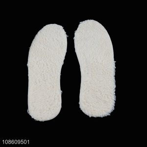 Good quality winter faux lamb wool insoles warm shoe insoles