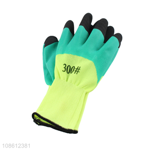 Wholesale wear resistant <em>latex</em> coated work <em>gloves</em> for men women
