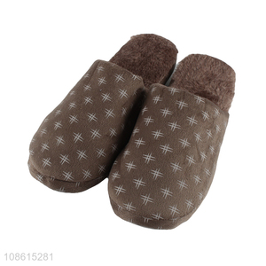 Low price non-slip winter warm home slippers for men