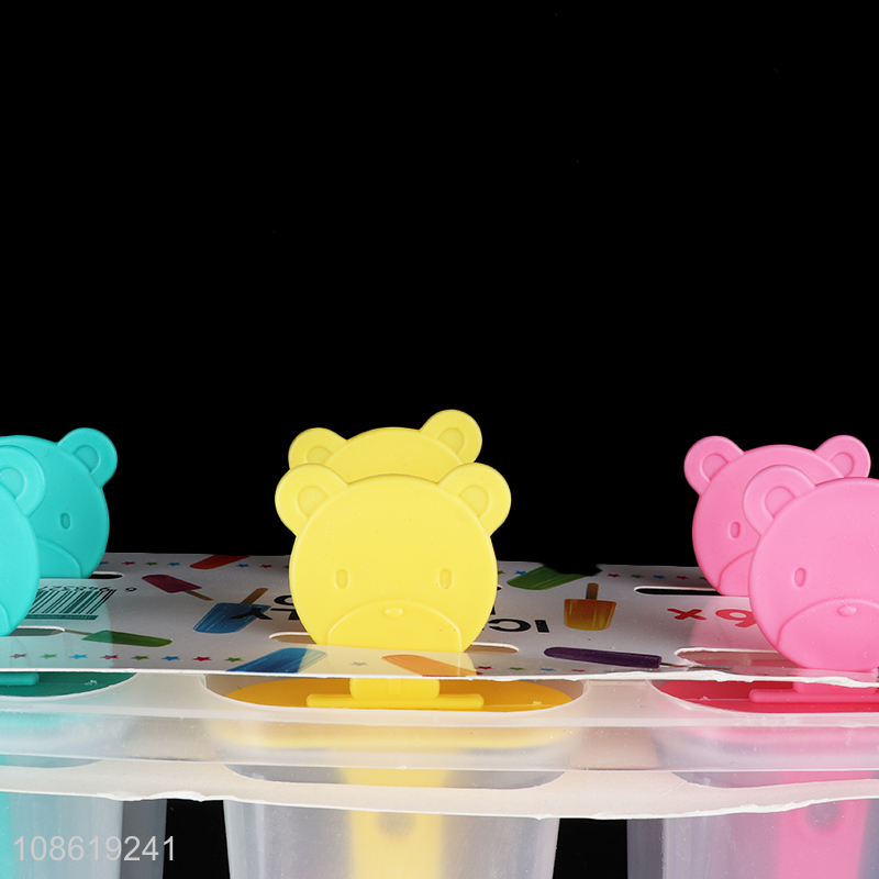 Online wholesale 6-cavity food grade ice pop maker plastic popsicle molds
