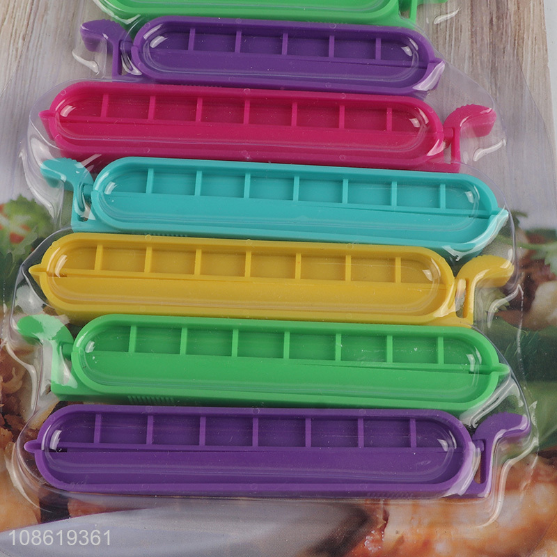 Good selling multicolor 10pieces food sealing clip bag clips