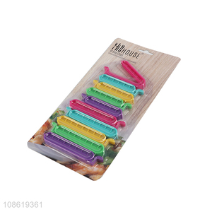 Good selling multicolor 10pieces food sealing clip bag clips