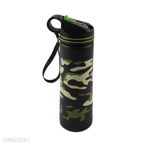 Good quality portable stainless steel insulated vacuum flask with straw