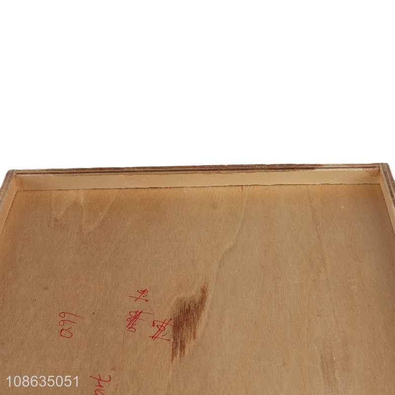 Yiwu market wooden storage box storage tray with handle