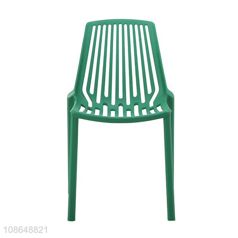 Hot product colorful backrest chair stackable plastic dining chair