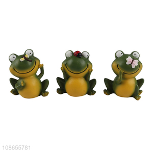 New product resin frog figurine ornaments indoor outdoor decoration