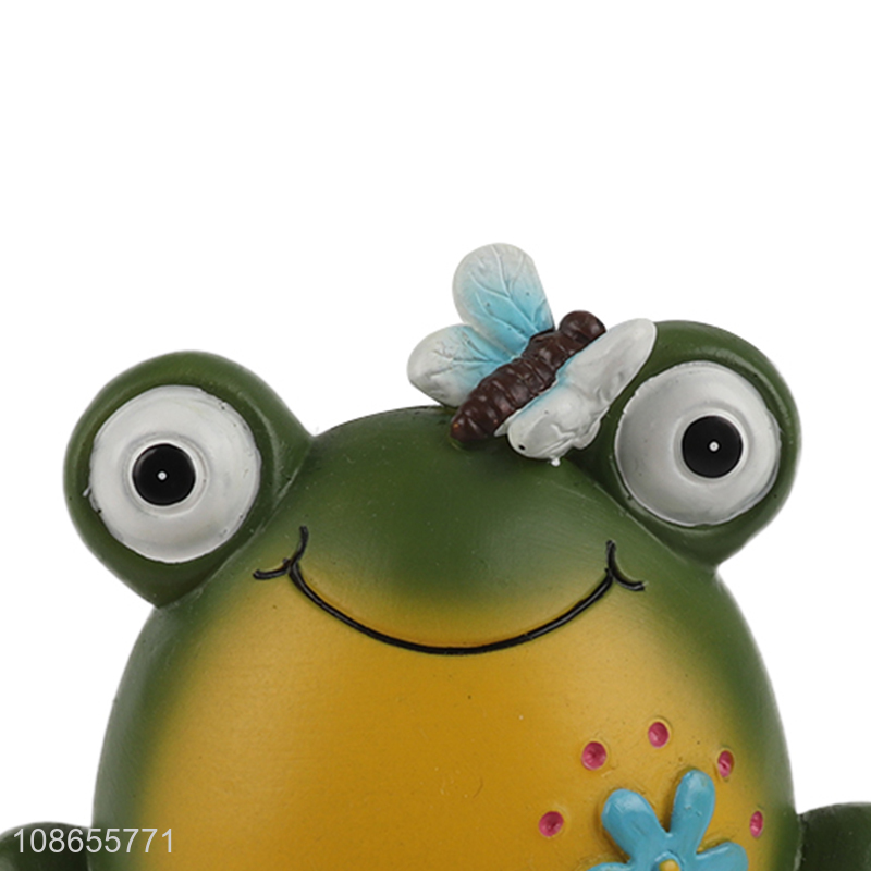 Wholesale garden decoration resin frog statuette animal resin crafts
