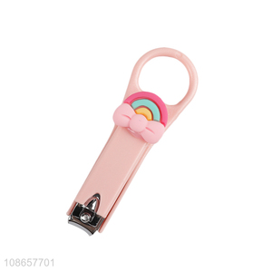 Good quality cute cartoon stainless steel fingnail clipper for kids