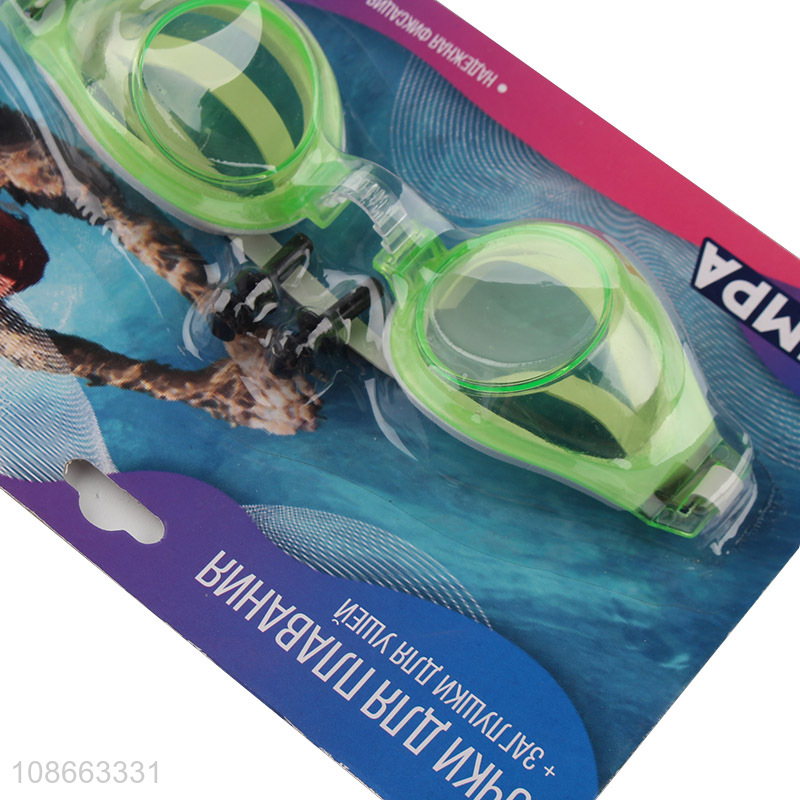 Good quality anti fog waterproof swimming goggle with earplugs for adults