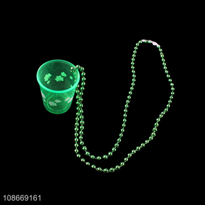 Wholesale St. Patrick's Day Shot Glass Necklace <em>Party</em> <em>Decorations</em> Festival Supplies