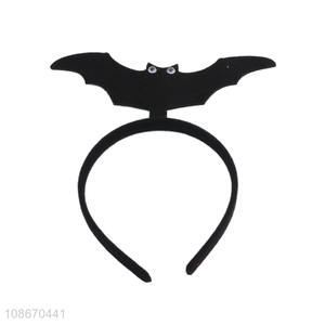 Latest products black bat hair hoop party supplies headband for halloween