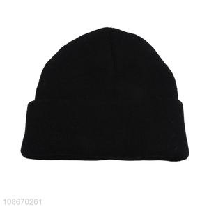 Top products black windproof winter warm men beanies hat