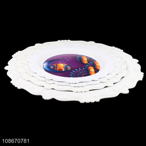 High quality reusable plastic food serving tray serving platter