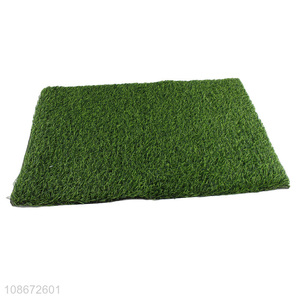 Factory price rectangle pvc artificial lawn floor mat for sale