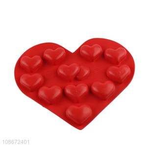 Good selling silicone heart shape chocolate mould candy mould for baking