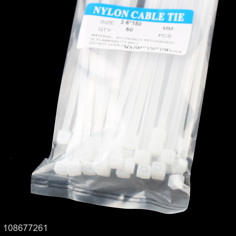 New arrival 50pcs self-locking nylon cable tie for sale