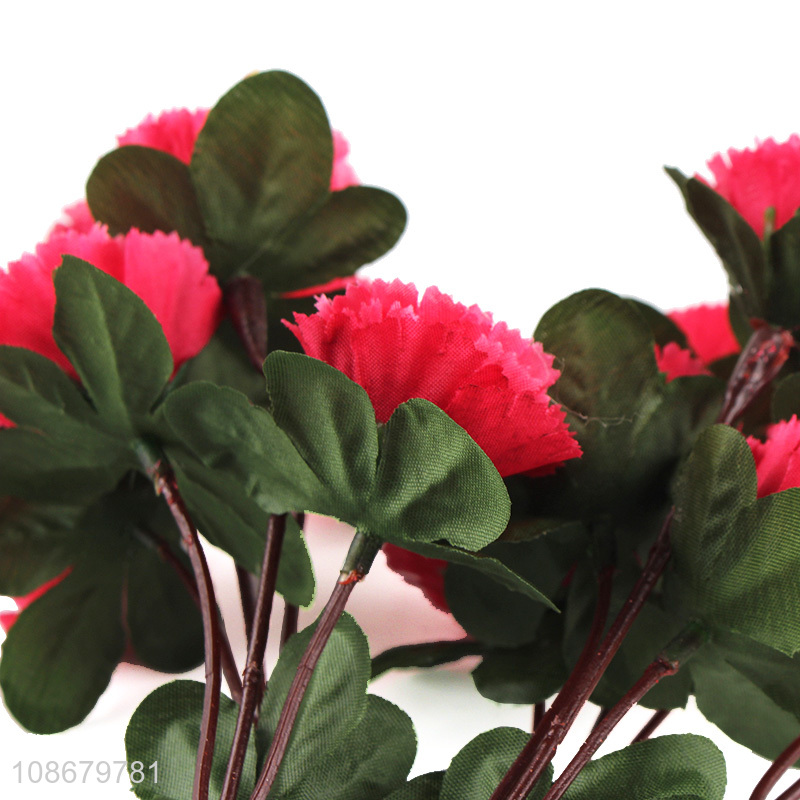 Wholesale 5 branch 15 heads lifelike flower artificial carnation for home decor