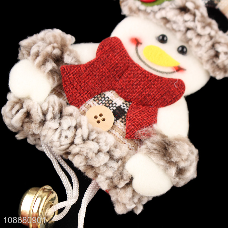 Hot products snowman shape christmas hanging ornaments decoration with bell