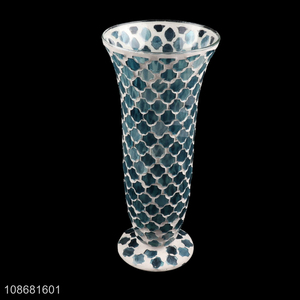 Online wholesale tall mosaic glass <em>flower</em> <em>vase</em> for indoor decoration