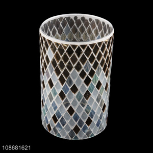 Top quality table decoration mosaic glass <em>flower</em> <em>vase</em> for sale