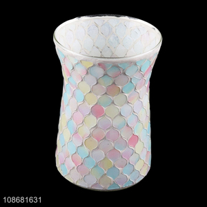 Most popular candy color mosaic glass <em>flower</em> <em>vase</em> for home décor