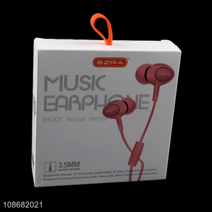 Good quality ergonomic design in-ear wired headphone stereo music earphone