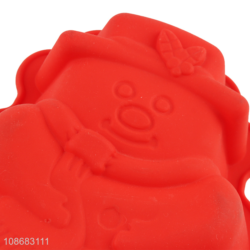 New product Christmas snowman shaped silicone cake mold candy cookie mould