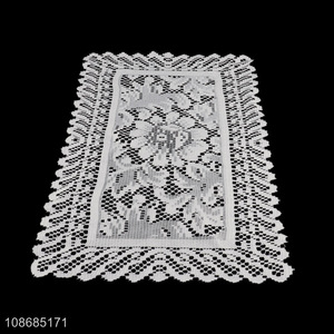 Hot sale rectangular lace placemats embroidered table mats for decoration