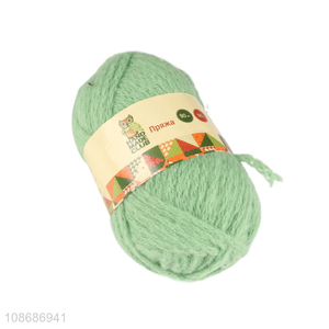Factory supply green soft hand knitting wool yarn diy yarn for sale