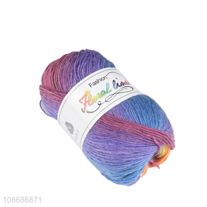 Factory price colored soft knitting wool yarn for hand knitting