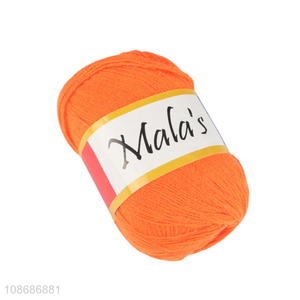 New arrival orange soft hand knitting wool yarn diy yarn for sale