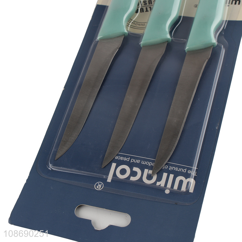 Online wholesale 3pcs durable kitchen knife fruits paring knife set