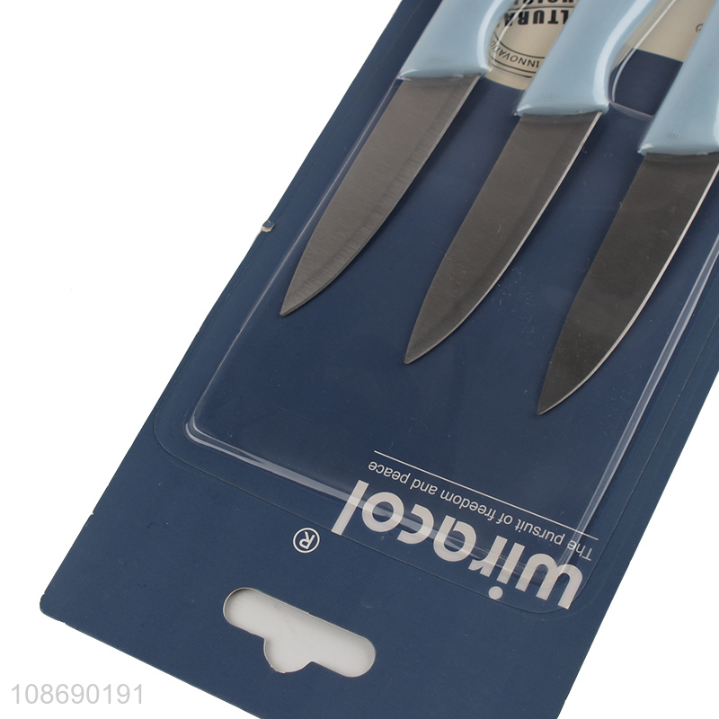 China supplier 3pcs home kitchen knife fruits paring knife set