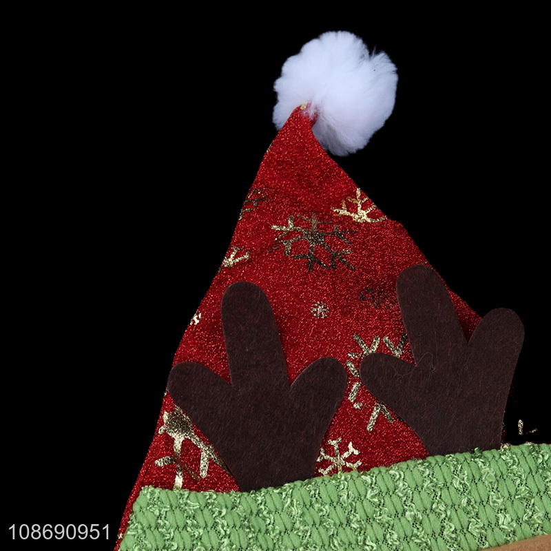 Online wholesale cotton Christmas hat Santa hat holiday hat for adult
