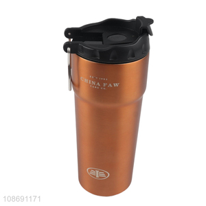 Hot sale vacuum insualted stainless steel coffee cup with leakproof lid