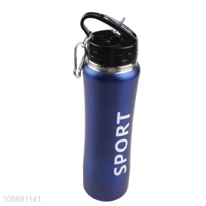 New product insulated stainless steel water bottle with straw & carabiner