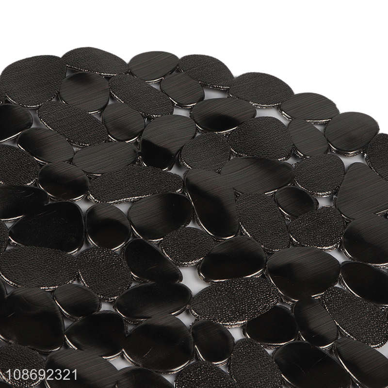 Factory supply pvc pebble bathtub mat with suction cups