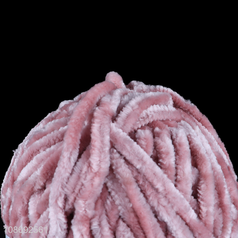Wholesale 100g soft chunky chenille yarn for hand knitting scarves