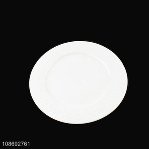 Hot selling white unbreakable ceramic tableware <em>plate</em> dish wholesale