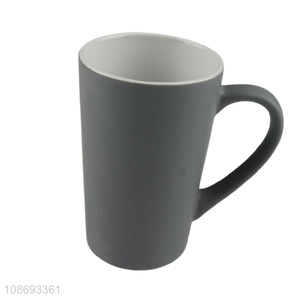 Wholesale tall matte <em>ceramic</em> coffee mugs water <em>cup</em> with handle