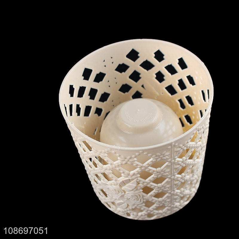 Bottom price reusable plastic toilet bowl brush and holder set