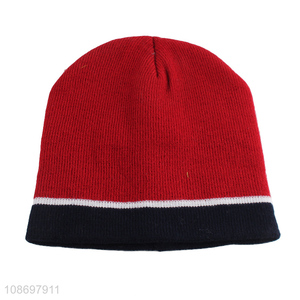 Latest design fashion winter thickened beanies hat acrylic knitted hat