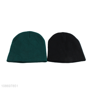 Good quality multicolor adult fashion beanies hat knitting hat for sale