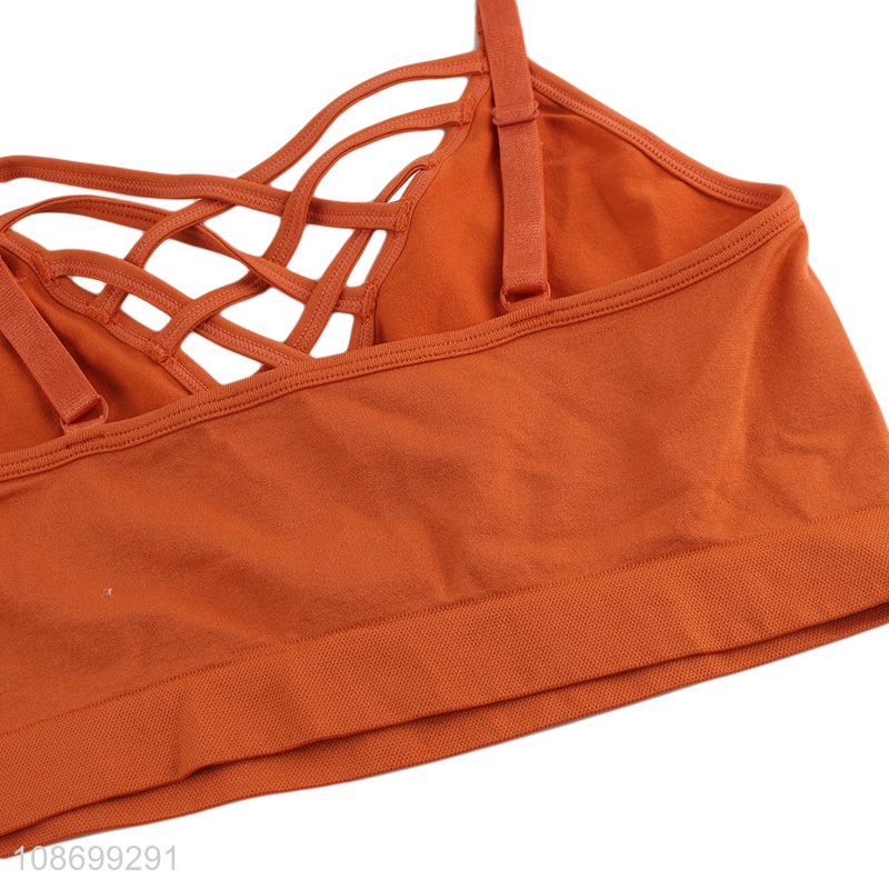 High quality women's seamless wire free fitness sports bras