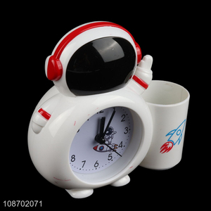 Online wholesale spaceman shape plastic alarm clock table clock